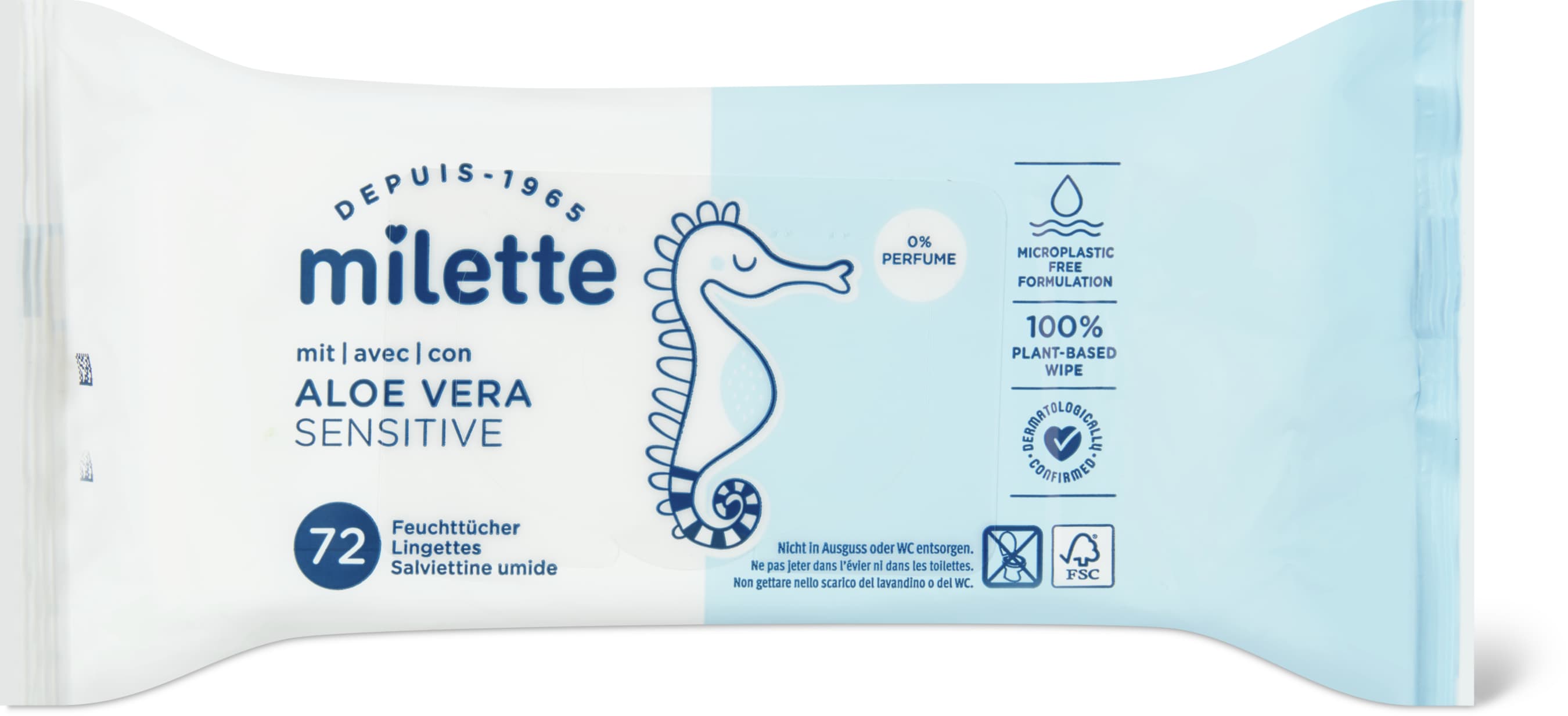 Salviettine umidificate Sensitive Aloe Vera